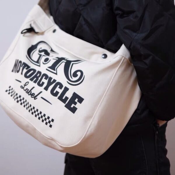 Newsboy Motorcycle Solid Canvas Bag