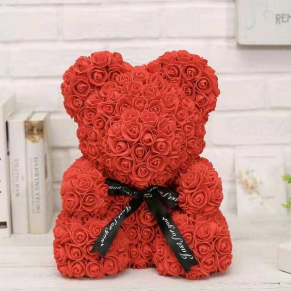 25cm Cute Flower Rose Bear Handmade Valentines Day 2020 Gift